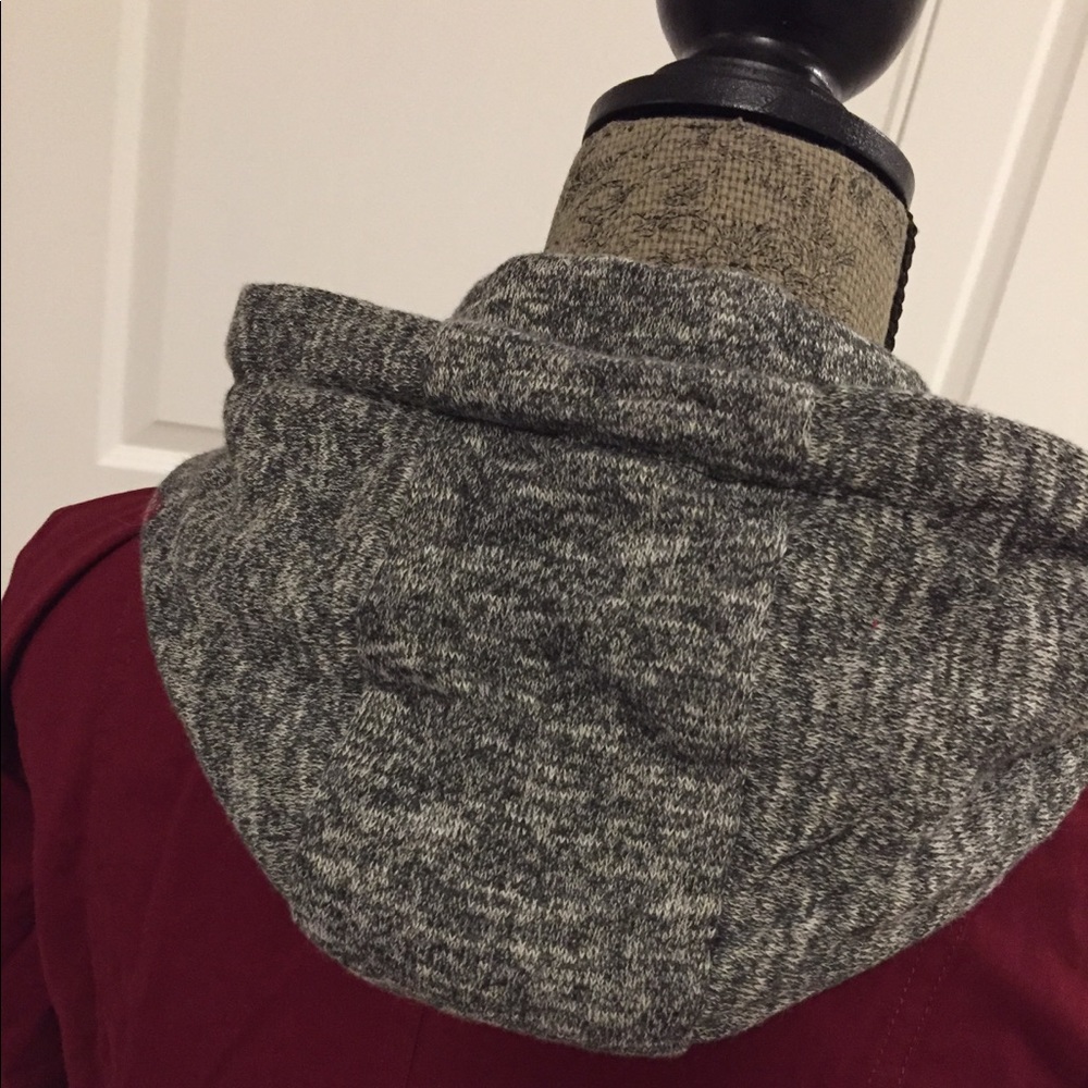 NEW! Lightweight Burgundy Layered Anorak Jacket - Picture 5 of 8